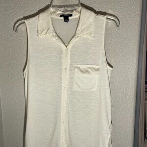 White Tank Top with sheer back
